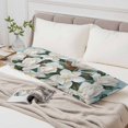 thumbnail image 6 of Magnolia Blossom Body Pillow Cover 20 x 60 Inch Decorative Pillow Cover Spring White Floral Flowers Farmhouse Green Lumbar Pillowcase Seasonal Rectangle Cushion Case for Couch Sofa Bed Living Room, 6 of 9