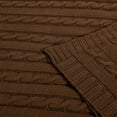 thumbnail image 4 of Ntbay 100% Cotton Cable Knit Throw, Super Soft Warm Knitted Blanket Home Decor, 51"x67", Brown, 4 of 4