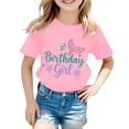 thumbnail image 1 of T-Shirt Décontracté à Manches Courtes pour Filles avec Imprimé Lettre, Col Rond à la Mode pour Usage Quotidien, 1 of 3