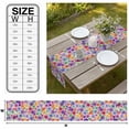 thumbnail image 3 of Colorful Flowers Table Runner 36 Inch Long Dresser Scarves Linen Tablerunners Spring Farmhouse Watercolor Floral Beige Dining Kitchen Burlap Table Setting Decor for Party Holiday Coffee, 13"x36", 3 of 6