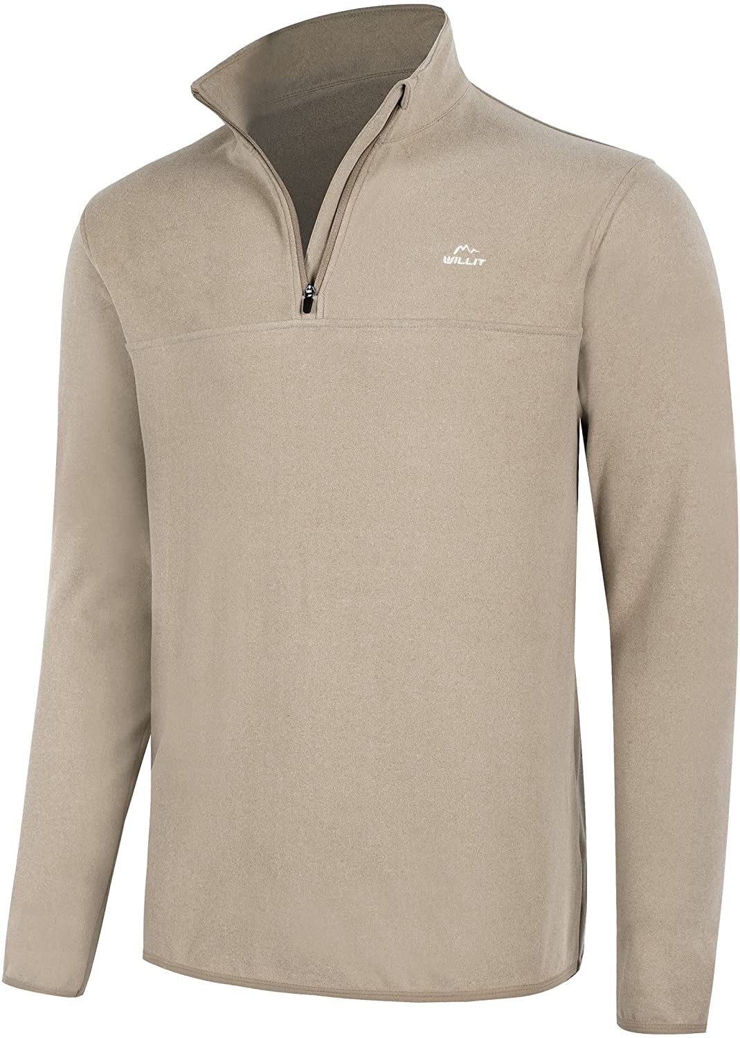 Willit Men's Fleece Pullover Quarter Zip Sweaters Cold Weather Thermal Shirt Jacket Lightweight 