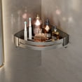 thumbnail image 4 of PONPRNGY 1Pc Adhesive Corner Shelf Bathroom Shower Caddy Organizer for Kitchen Toilet No Drilling 1-Tier Bathroom Corner Shelves Shower Caddies, 4 of 6