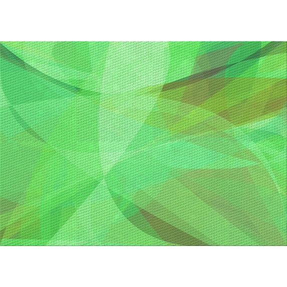 Ahgly Company Indoor Rectangle Patterned Neon Green Area Rugs, 8' x 10'