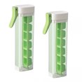 thumbnail image 1 of Graflsoa 2024 Innovative One-Press Ice Cube Tray - Dual Green 6-Cube Molds, Spill-Proof Design, Food-Grade PC+PP, Perfect for Cocktails & Parties, 2-Pack, 1 of 7
