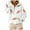White, variant on Towmus Womens Game Day Sweatshirts Football Sequin Hoodies Fall Outfits Long Sleeve Zipper Sweaters with Pocket