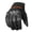 BlackOrange, variant on Men's Premium Leather Street Motorcycle Protective Cruiser Biker Gel Gloves L