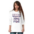 thumbnail image 4 of Dubble Bubble Double Your Fun Logo Long Sleeve TShirt Men Women Brisco Brands M, 4 of 6
