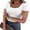 01-White, variant on Women Short Sleeve Tops Scoop Neck Ribbed Knit Slim Fitted Basic Tee Shirt Casual Summer Clothes 2026 Spring Outfits Red Medium