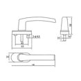 thumbnail image 5 of 2pcs,Aluminum alloy window handle,concealed screw,metal rod,solid aluminum handle,mirror paint,white color,14.5*3cm, 5 of 5