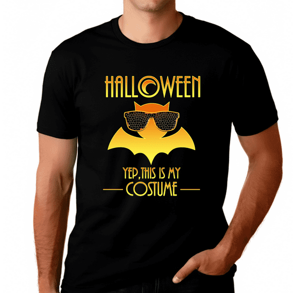 Halloween Shirts for Men Plus Size XL - 2XL - 3XL - 4XL - 5XL - Orange Bat 2020 Halloween Costumes for Big Men