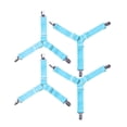 thumbnail image 1 of Labymos 4Pcs Adjustable Triangle Bed Sheet Fasteners Blue, 1 of 5