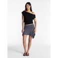 thumbnail image 2 of No Boundaries Asymmetrical Top with Banded Bottom, Women's XXS-XXL, 2 of 5