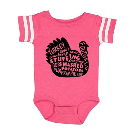 

Inktastic Turkey Stuffed with Thanksgiving Words Gift Baby Boy or Baby Girl Bodysuit