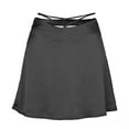 thumbnail image 6 of IROINNID Women's Casual Fashion Cropped Navel Tie Zipper Temperamental Commute Skirt Short Elastic Waist Mini Solid Color Skirt, 6 of 6