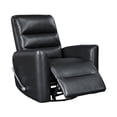 thumbnail image 6 of OakvillePark Crestshire Faux Leather Swivel Glider Reclining Chair, Black, 6 of 15