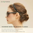 thumbnail image 2 of EVITA PERONI Hair Band for Eyewear, No Pressure, Non Slip Fashion Thin Headbands for Women - Tortoise - Hairband for Women's Hair, 2 of 10