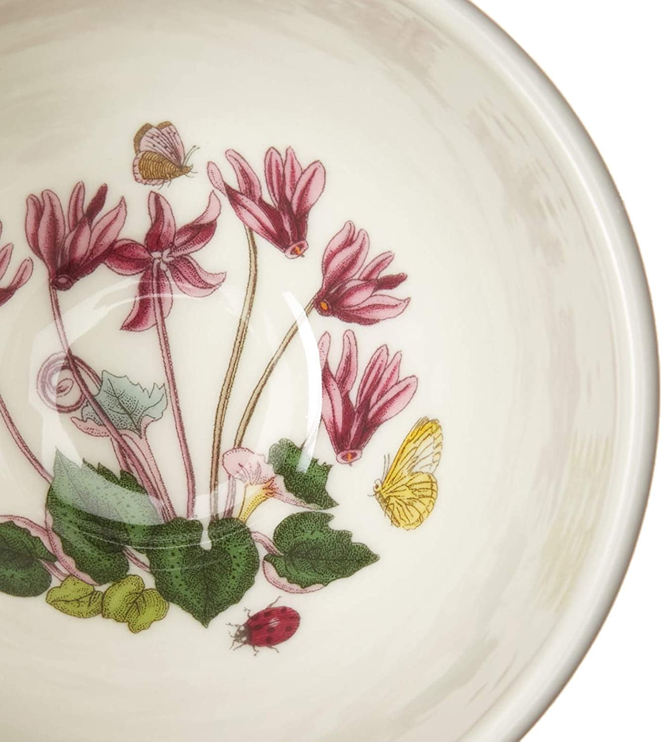 Portmeirion Botanic Garden Small 3.75 Inch Porcelain Bowls, Set of 4 -  Cyclamen 