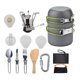 thumbnail image 1 of Sonducket 11pcs Camping Cookware Mess Kit w/ Set Pot Stoves Carabiner Kits de desorden para acampar verde negro, 1 of 1