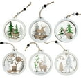 thumbnail image 1 of New 6 Pcs Wooden Christmas Ornaments Hanging Reindeer Ornaments for Indoor/Outdoor Holidays, Party Decoration, Tree Ornaments, Events, and Christmas Trees…, 1 of 1