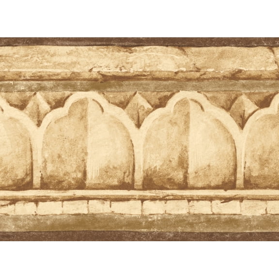 TRIMZ, Egg and Dart, Wallpaper Border, Pre-pasted, 15 ft L x 4.1 in W, Beige