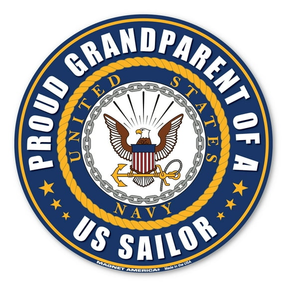 Proud Grandparent Of A US Sailor Circle Magnet