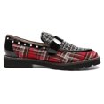 thumbnail image 5 of Women's Loafers Plaid Lug Sole Penny Sparkly Rhinestones Pearl Sneakers, 5 of 8