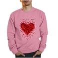 thumbnail image 2 of guisaled Valentines Heart Printed Sweatshirts for Couple Long Sleeve Crewneck Pullover Tops Matching Sweatshirts of Couples Valentine'S Day s, 2 of 4