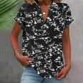 thumbnail image 2 of Nmnitkp Casual Tops for Women Stylish Floral Womens Tops V Neck Button Style Perfect as Going Out Tops for Women & Tops for Women Trendy, 2 of 5