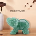 thumbnail image 3 of Figuras de elefante de cristal, elefante tallado de jade natural de 2 pulgadas, decoración del hogar, artículo de decoración del coche (aventurina verde), 3 of 5