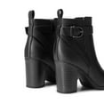 thumbnail image 3 of BURUDANI Women’s Chunky High-Heel Ankle Boots Round Toe, Fall Short Booties, 3 of 6