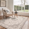 thumbnail image 4 of GENIMO 2'x7' Runner Rug, Machine Washable Non Slip Low Pile Hallway Runner Rug for Kitchen Laundry Room, Distressed Persian Diamond, SILVERVEIL, 4 of 5