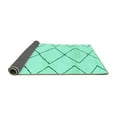 thumbnail image 2 of Ahgly Company Indoor Rectangle Solid Turquoise Blue Modern Area Rugs, 3' x 5', 2 of 4