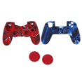 thumbnail image 1 of Estuche de Protección de de Silicona de 2 Piezas + Tapas de de 2 Piezas para Controlador - Rojo Azul Hugo Cubiertas de joystick, 1 of 10