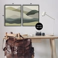 thumbnail image 4 of Stupell Industries Modern Green Mountains Landscape Painting Black Framed Art Print Wall Art, 24 x 30, Set of 2, 4 of 10