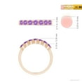 thumbnail image 5 of ANGARA Natural 0.7 Ct. Amethyst Non Eternity Stackable Ring in 14K Rose Gold for Women (Ring Size: 9.5), 5 of 9