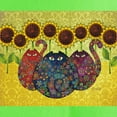 thumbnail image 3 of CafePress - Cats And Sunflowers Light T Shirt - Light T-Shirt - CP, 3 of 4