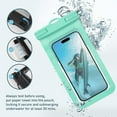 thumbnail image 3 of MaxxMarket Waterproof Phone Pouch/Case Dry Bags for iPhone 17 16 Pro Max/iPhone 15 Pro/14/13 for Samsung LG, IPX8 Cellphone Dry Bag Beach Cruise Ship Essentials, 2 Pack-Black & Green, 3 of 12