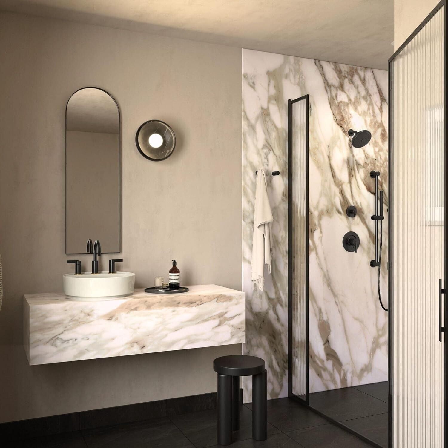 Moen T6222 Brass Matte Black Bathroom Faucet