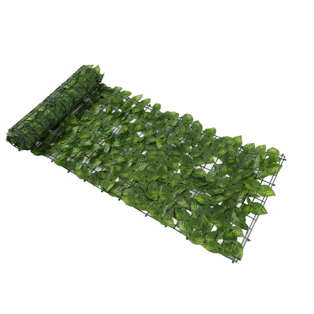 Decorative Faux Leaf Hedge, Simulation Of Leaves, Weather , Prevents Leaves From Falling Off, Perfect Artificial Fence Screen For Balconies And