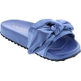 thumbnail image 7 of Liliana Nomi-7 Women Flip Flop Bow Satin Slide Slip On Flat Sandal Shoe Slipper Blue, 7 of 7