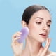 thumbnail image 1 of Rodillo de hielo facial de silicona y moldes para cubitos de hielo - Set de 2 piezas para cuidado facial de la piel, antiedad y reducción de poros - morado o verde claro, 1 of 7