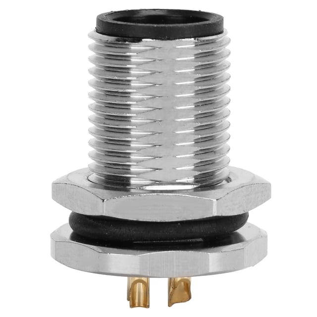 Conector hembra M12-F2-P4 para montaje en panel F2 M12 IP67, resistente al agua, adaptador de enchufe de 4 pines