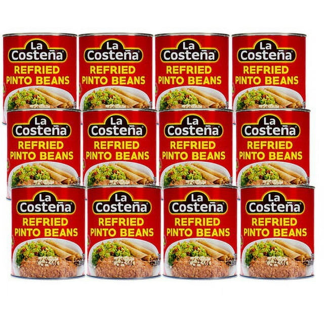 La Costeña Refried Pinto Beans 28.9 oz (12-Case) - Delicious and Nutritious Refried Pinto Beans