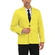 thumbnail image 1 of CHAQUETA DE TRAJE PARA HOMBRE INSPIRE CHIC Con Solapa Notch de Manga Larga, Abertura Simple en la Parte Posterior, Blazer de Un Solo Botón 42 Amarillo, 1 of 6