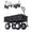 Black with Waterproof Liner, variant on 400LBS Heavy Duty Steel Garden Cart, Garden Wagon Cart on Wheels, Metal Yard Utility Wagon with Removable Mesh Sides, 10" All Terrain Tires, 180° Rotating Handle for Lawn, Garden, Farm