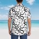 thumbnail image 4 of Fotbe Hand Drawn Snake Camisa Hawaiana para Hombre Unisex – Camisa Casual de Verano con Botones de Manga Corta de Algodón y Lino,X-Large, 4 of 7