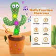 thumbnail image 4 of Sunshine Cactu juguete electrónico de peluche para niños, baile y habla, fiesta de cumpleaños para niños, regalo de Navidad con 120 canciones（charge2, 4 of 5