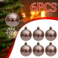 thumbnail image 2 of Axiiglly 6Pcs Christmas Balls Ornaments, 2.36" Shatterproof Glitter Christmas Balls, Embossed Plating Xmas Hanging Balls for Christmas Trees Decorations, Home Holiday Party Indoor Outdoor Decor, 2 of 7