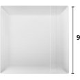 thumbnail image 2 of Premium Heavy Duty Plastic Plates - Linear Squared (40 Pack) - Wedding China Like (9 Inch., White) Crown, 2 of 6