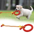 thumbnail image 4 of NIBOLOG Dog Toy Good Toughness Teeth Cleaning Resistant to Tear Comfortable Creative Interactive Training Rubber Chewy Pet Toy with Rope Pull Ring for Puppies, 4 of 8
